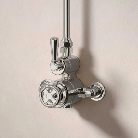 Klee Single Outlet Exposed Shower with 8" Rose - Metal Lever - Polished Nickel
