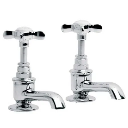 Lefroy Brooks Classic Basin Pillar Taps (Pair) LB1422
