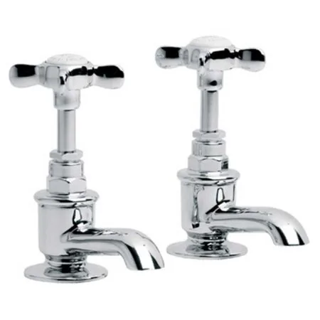 Lefroy Brooks Classic Cloakroom Short Nose Basin Pillar Taps (Pair) LB1135