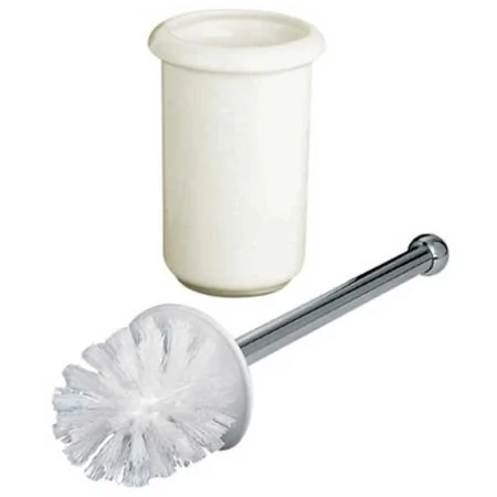 Lefroy Brooks Classic Freestanding Ceramic Pot & Brush With Brass Cover Plate LB4504