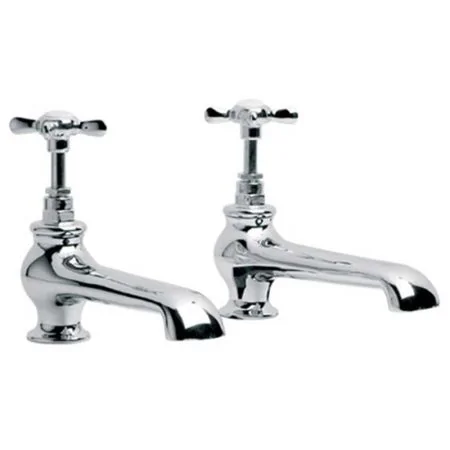 Lefroy Brooks Classic Long Nose Bath Pillar Taps (3/4") (Pair) LB1450