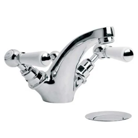 Lefroy Brooks Classic White Lever Basin Monobloc With Pop-Up Waste WL1185