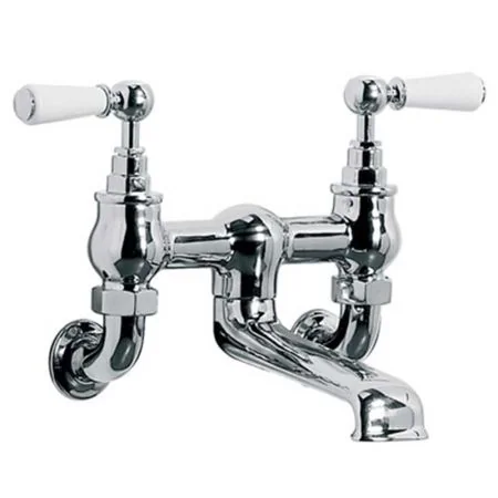 Lefroy Brooks Classic White Lever Wall Mounted Bath Filler WL1151
