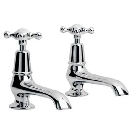Lefroy Brooks Connaught Long Nose Basin Pillar Taps (Pair) CH8030