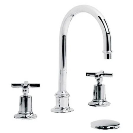 Lefroy Brooks Mackintosh Tubular Three Holder Basin Mixer With Click-Up Waste MH1230