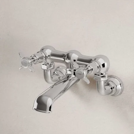 Linton Bath Filler Tap Wall Mounted X Top Chrome