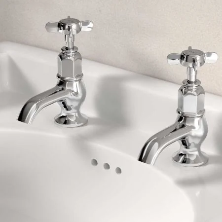 Linton 1/2BSP Basin Pillar Taps X Top