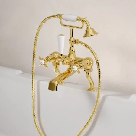 Linton Classic Bath Shower Mixer X Top Living Brass 3/4BSP