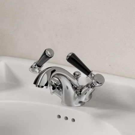 Linton Black Lever Monobloc Basin Mixer