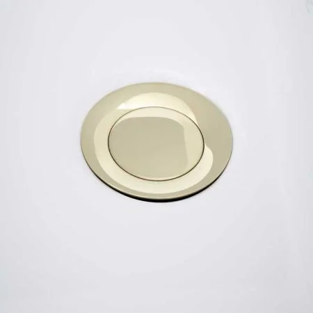 Linton Classic Deck Mounted Monobloc Basin Mixer with Pop Up Waste - Crosshead & Ceramics - Living Brass