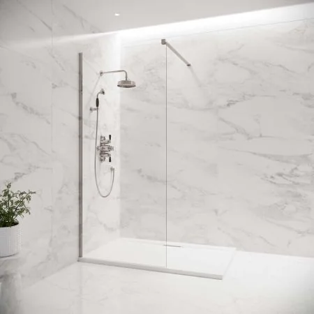 Foss Walk In Shower Enclosure - Chrome