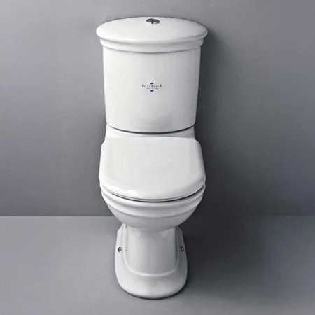 Silverdale Hillingdon Close Coupled Toilet With Chrome Fittings