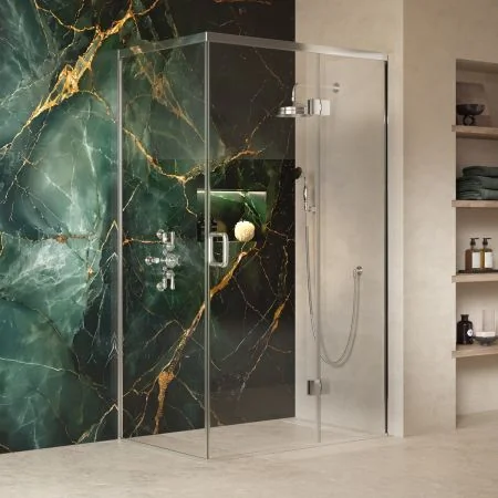 Swale 1200mmx 800mm Hinged Door Shower Enclosure - Chrome