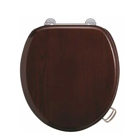 The Burlington Toilet Seat Bar Hinge Mahogany Coloured Finish (Handle Not Included)