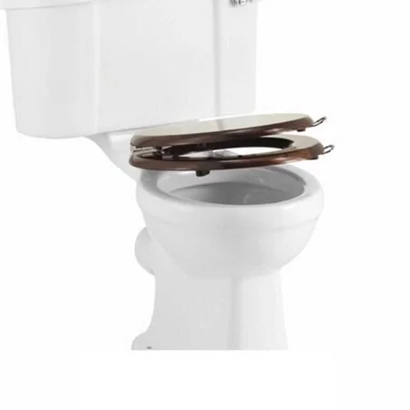 The Burlington Toilet Seat Soft Close Mahogany Coloured Finish