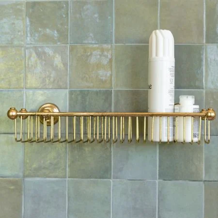 Traditional Collection Bottle Basket - Living Brass