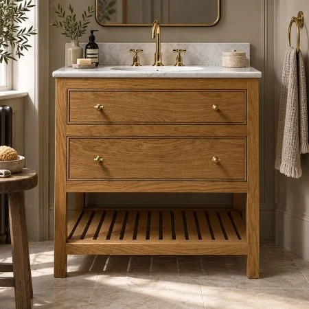Verona 700mm 2 Drawer Single Vanity Unit
