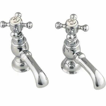 Silverdale Victorian Bath Pillar Taps