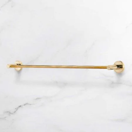 Contemporary Collection Single Towel Rail - Living Brass