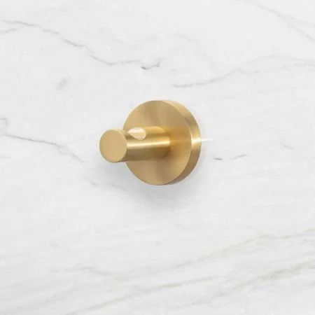 Contemporary Collection Single Robe Hook - Brushed Brass