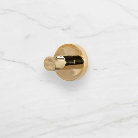 Contemporary Collection Single Robe Hook - Living Brass