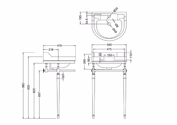 Specification drawing for - B6T24ACHRT62