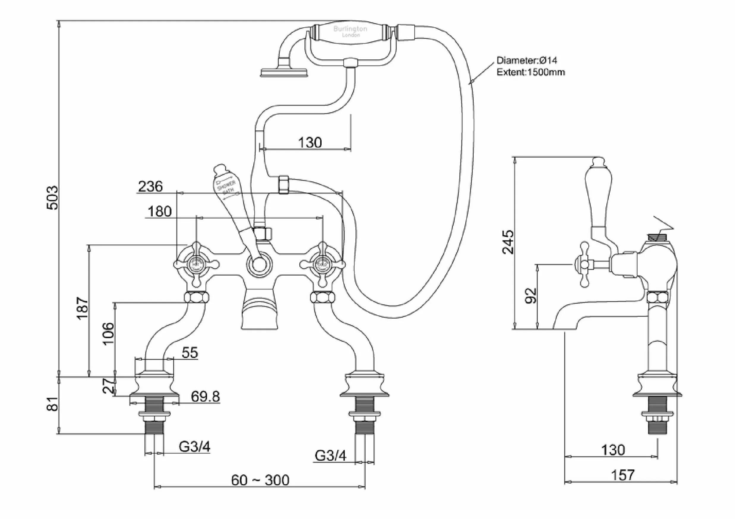 Specification drawing for - CLR15