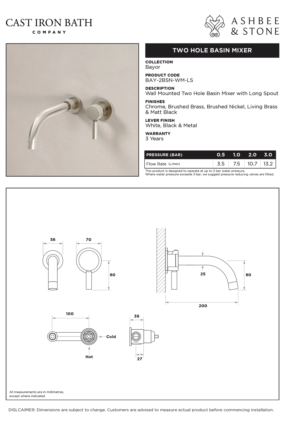 View Bayor 2 Hole Basin Mixer specification}}