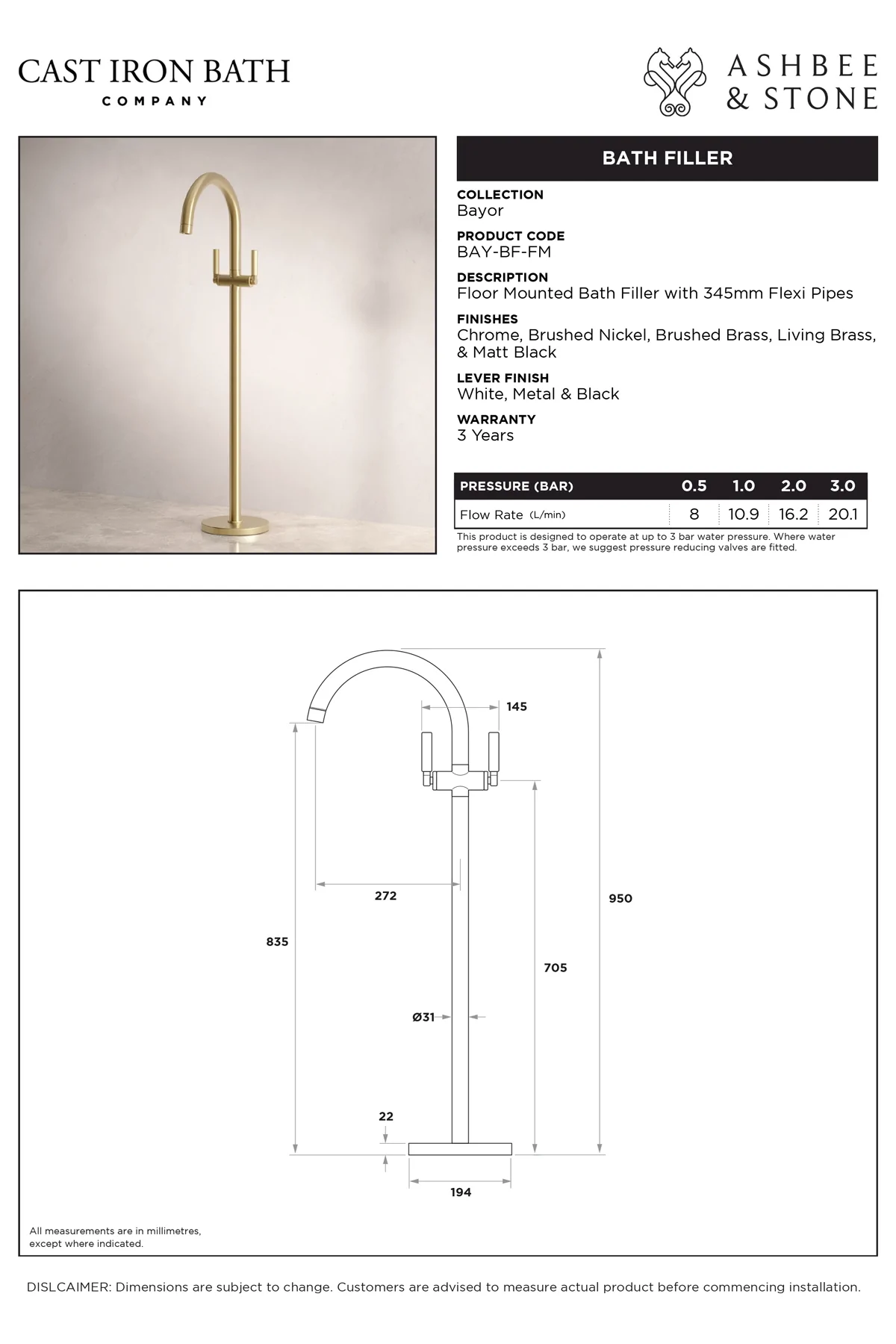 View Bayor Bath Filler specification}}
