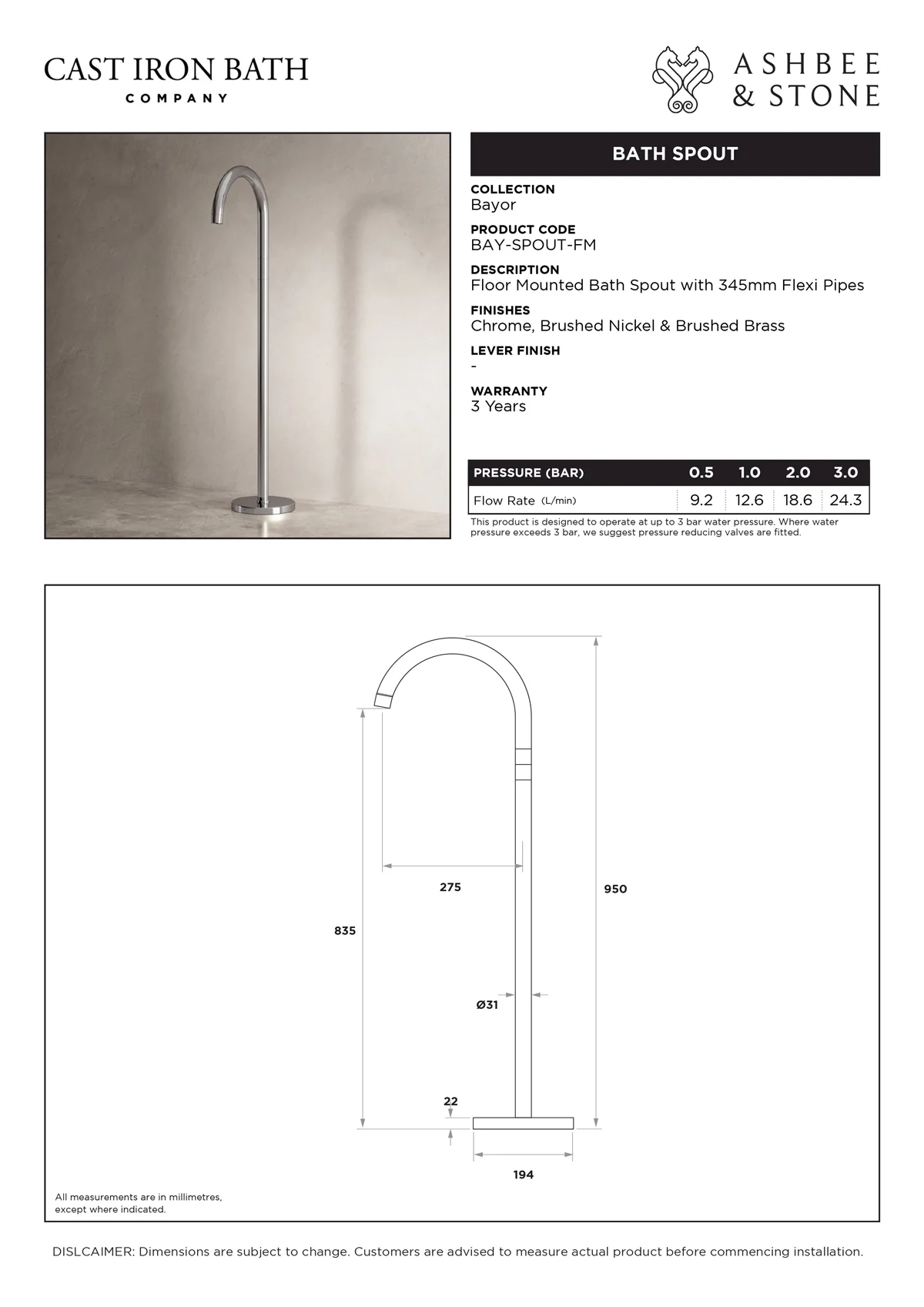 View Bayor Bath Spout specification}}