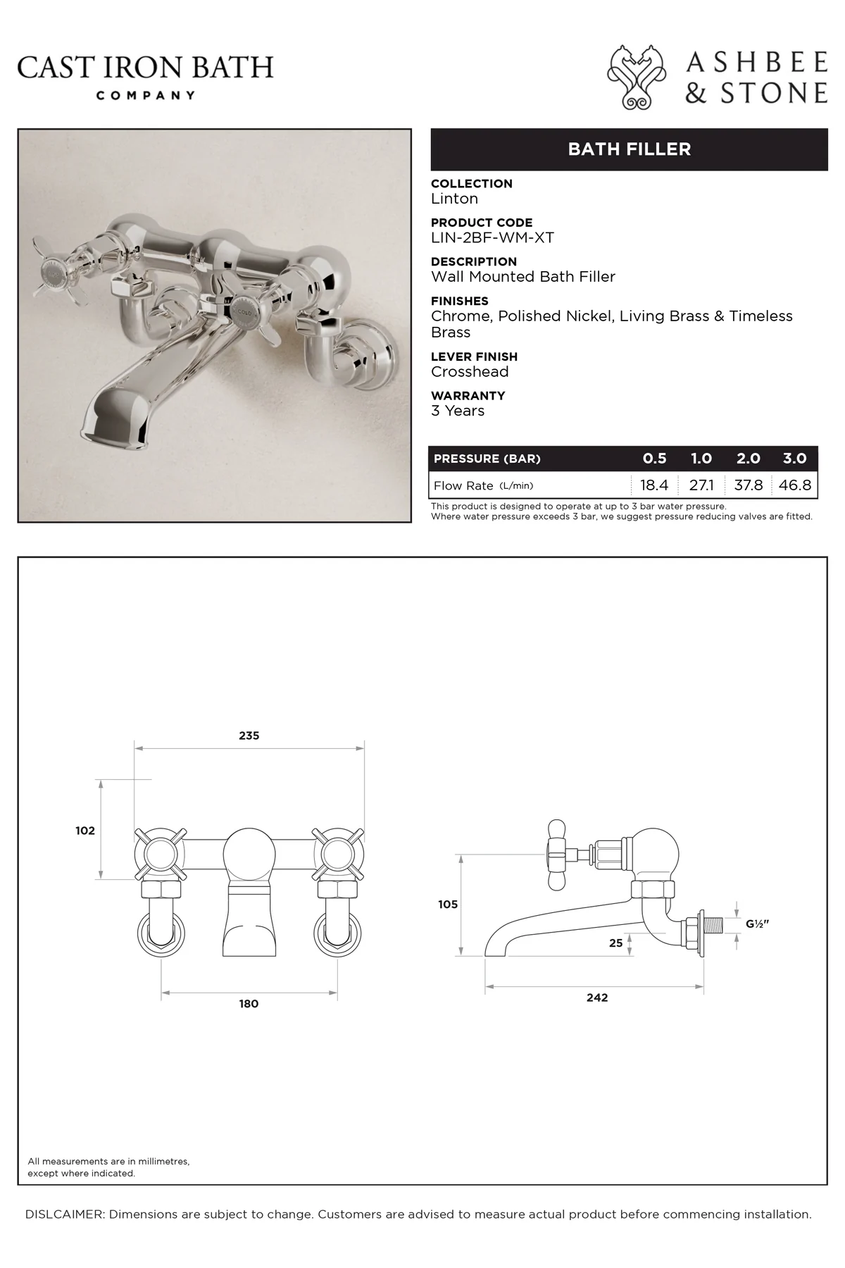 View Linton Bath Filler specification}}