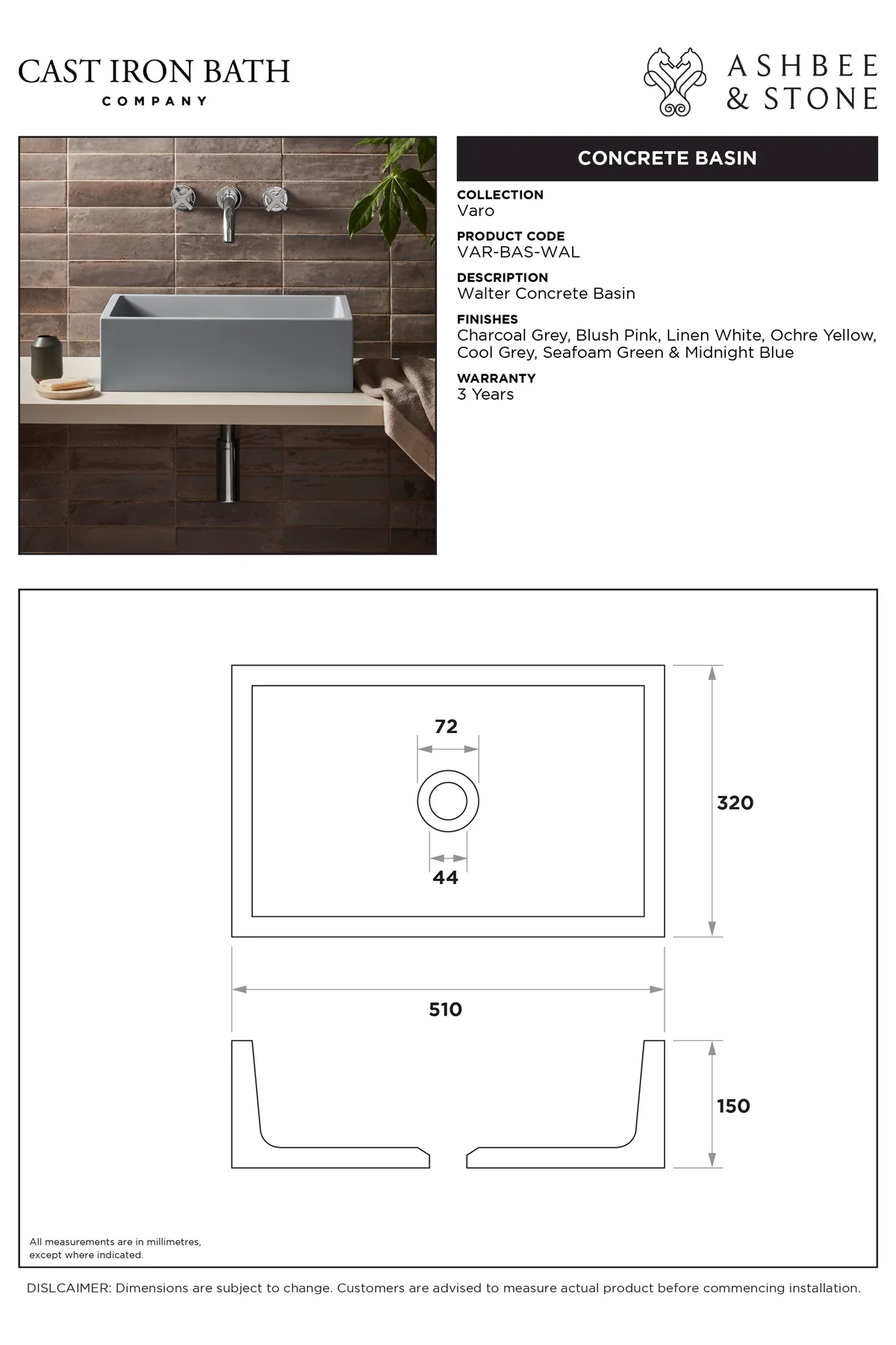 View Walter Concrete Basin specification}}