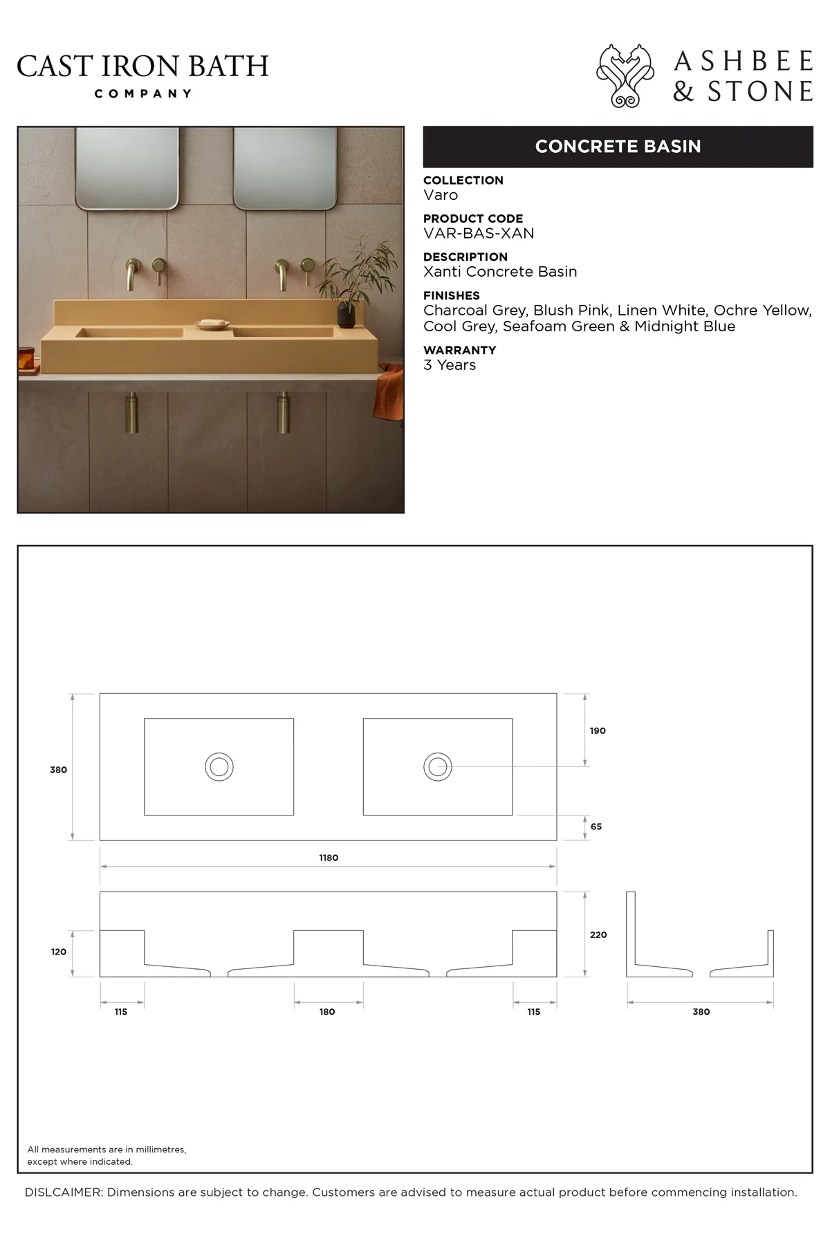 View Xanti Concrete Basin specification}}